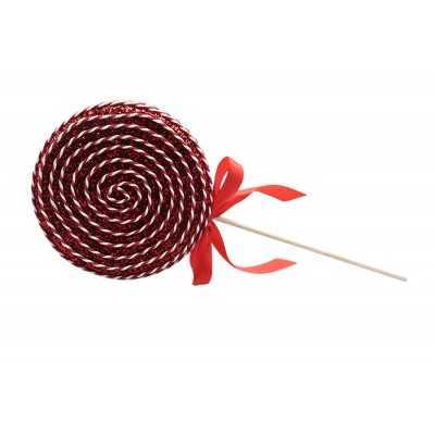 APPENDINO A FORMA DI LOLLIPOP COLORE BIANCO ROSSO CM. 9x3x26