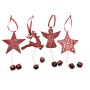 APPENDINO PER ALBERO DI NARALE GLITTER BORDEAUX CM. 20 ASSORTITO