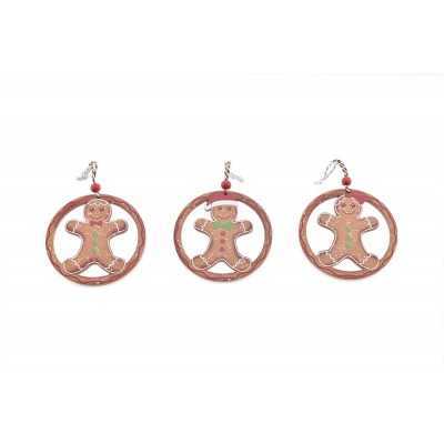 APPENDINO PER ALBERO DI NATALE ZENZERO ASSORTITI CM. 10x10