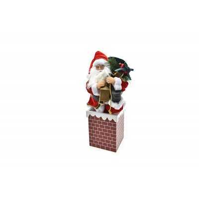 BABBO NATALE CON MUSICA MOVIMENTO E LUMINOSO CM. 60