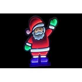 BABBO NATALE INFINITY LIGHT CON LUMINOSO TRASFORMATORE CM. 74h.