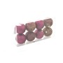 BOX 8 PALLINE SFERE PER ALBERO DI NATALE COLORE BORDO/ORO CM. 8