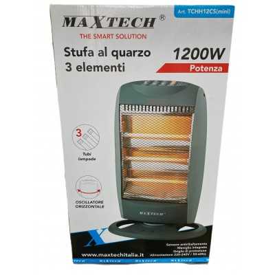 MAXTECH STUFA ALOGENA AL QUARZO ART. TCHH12CS CON 3 ELEMENTI