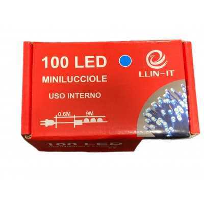 MINILUCCIOLE LED PER INTERNO ED ESTERNO 100 LUCI BLU CON