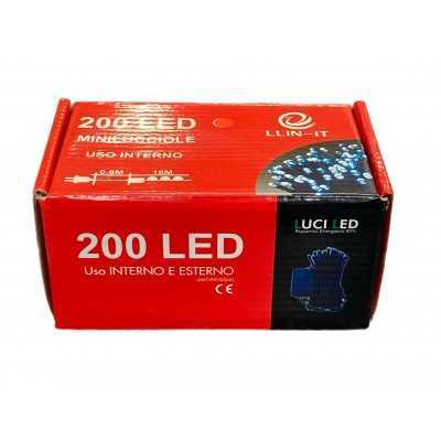 MINILUCCIOLE LED PER INTERNO ED ESTERNO 200 LUCI ROSSO CON