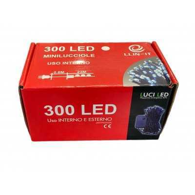 MINILUCCIOLE LED PER INTERNO ED ESTERNO 300 LUCI BIANCO CON