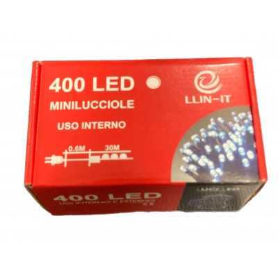 MINILUCCIOLE LED PER INTERNO ED ESTERNO 400 LUCI BIANCA CON CONTROLLE MT. 30