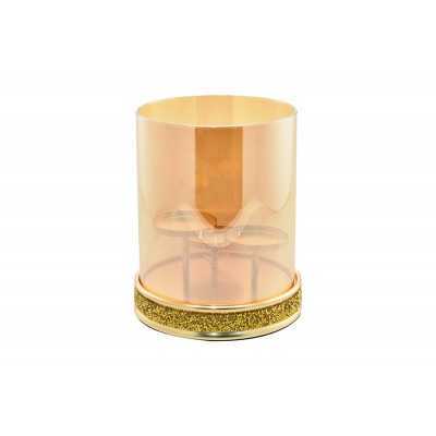 PORTA CANDELE A 3 FUOCHI COLORE ORO CM. 19,5x23,5