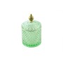 PORTA CONFETTI IN VETRO COLORE TIFFANY CM. 8,5x8,5x14