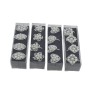 PORTA TOVAGLIOLI DECARATO ARGENTO PZ. 4 ASSORTITI
