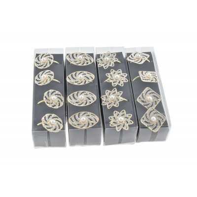 PORTA TOVAGLIOLI DECARATO ORO PZ. 4 ASSORTITI