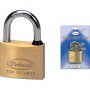 POTENT LUCCHETTO 2700B OTTONE ARCO CROMATO CON 2 CHIAVI MM. 17