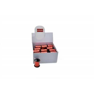 ROCCHETTO NASTRO DI COLORE ROSSO METAL MM. 5 MT. 20