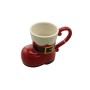 TAZZA CERAMICA A FORMA DI STIVALE COLORE ROSSA CM. 16,4x8,9x11,4