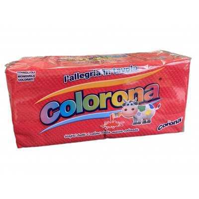 COLORONA TOVAGLIOLI CARTA ROSSO MONOVELO CM. 33x33 PZ. 140