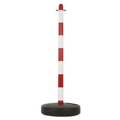 WHITE RED COLUMN FOR PLASTIC CHAIN CM. 9 H.