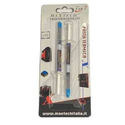 MAXTECH SET 2 ART. T-C0-2 PASTA TERMICA PER CPU TERMOCONDUTTIVA