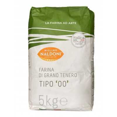 NALDONI FARINA VERDE ITALICA DI GRANO TENERO DI TIPO 00 KG. 5