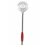 Pala Per pizza Cerutti da sfornare forata in acciao inox cm. 21 tonda con manico scorrevole cm. 150