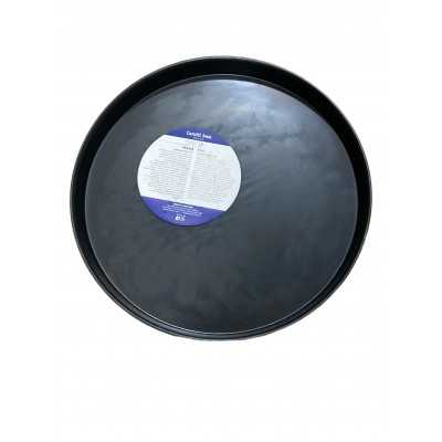 Teglia da forno rotonda Cerutti in lamiera blu con bordo basso cm. 36x2,5