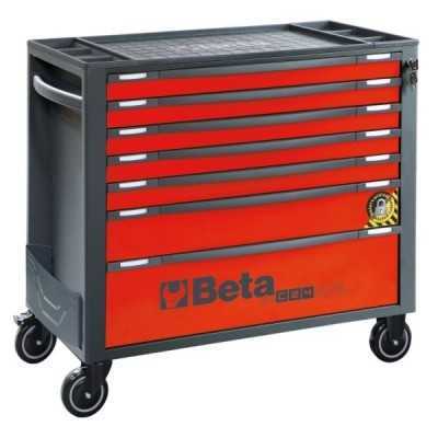 BETA ART. C24AXL/7 CASSETTIERA ROSSA VUOTA PORTA ATTREZZI CON 7 CASSETTI