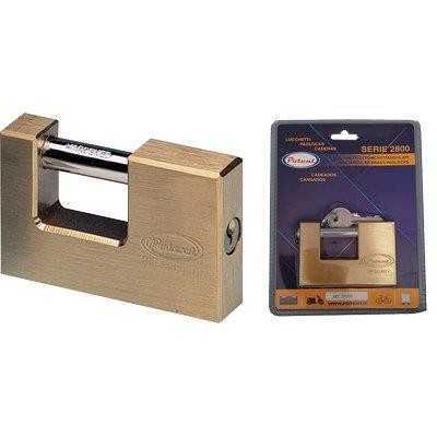 POTENT LUCCHETTO RETTANGOLARE 2800B OTTONE SATINATO CHIAVI 2 MM 76