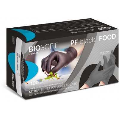 BIOSOFT GUANTI USA E GETTA NITRILE NERO PZ. 100 XL