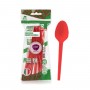 CLENDY NATALE ROSSO CUCCHIAI COMPOSTABILE PZ.12