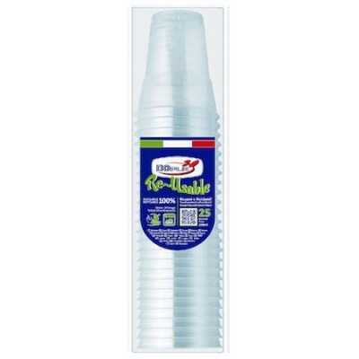 DOPLA BICCHIERI DI PLASTICA DIAMANTE TRASPARENTI ML. 250 PZ. 25