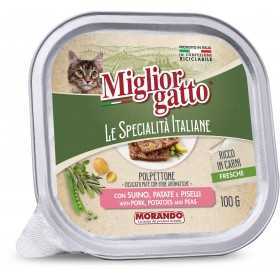 MIGLIOR GATTO SPECIALITA ITALIANA PATE CON SUINO POLLO PISELLI