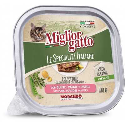 MIGLIOR GATTO SPECIALITA ITALIANA PATE CON SUINO POLLO PISELLI