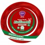 CLENDY NATALE VASSOI TONDI ROSSO RIUTILIZZABILI CM. 26 PZ. 2