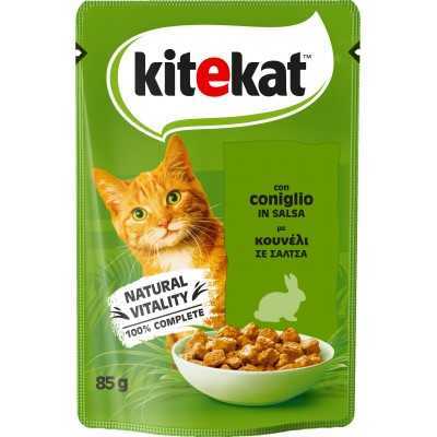 KITEKAT MANGIME PER GATTI CON CONIGLIO IN SALSA GR. 85
