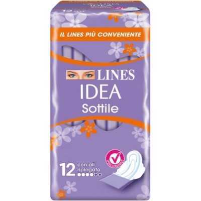 LINES IDEA SOTTILE ASSORBENTI CON ALI RIPIEGATO PZ. 12