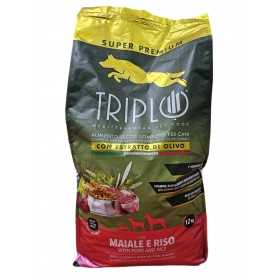 TRIPLO MANGIME PER CANE CROCCHETTE MAIALE E RISO KG. 12