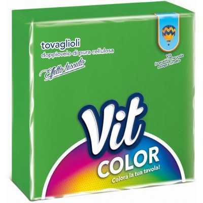VIT TOVAGLIOLI DI CARTA COLOR A 2 VELI VERDE CM. 33x33 PZ. 25