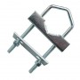 ZANCA ANTENNA A RINGHIERA ACCIAIO ZINCATO PALO MM. 25/40 CM.