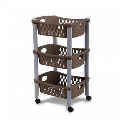STEFANPLAST CARRELLO IN PLASTICA A TRE PIANI OTELLO TORTORA CM.