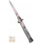 COLTELLO A SCATTO LAMA INOX MANICO PERLA CM. 27 