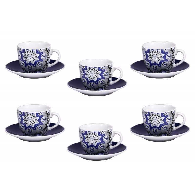 Porcellana Inglese 90cc Set 6 Tazze Caffè H&H Creamtea - In New Bone China 90cc Set Tazze Bone China Porcellana Inglese 90cc Set 6 Tazze Caffè H&H Creamtea - In New Bone China 90cc Set Tazze Bone China