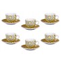 CASA CON TE SET 6 TAZZE CAFFE CON PIATTINO SOLE GIALLO CC. 90