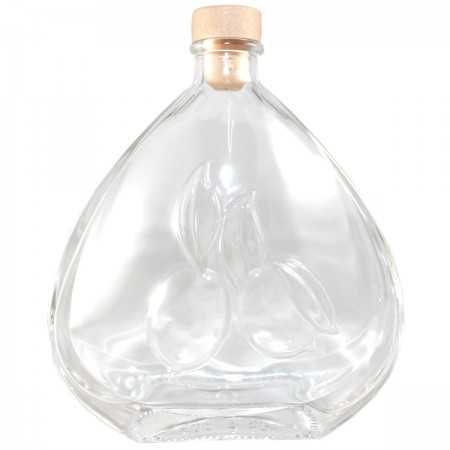 IMPERIAL TRANSPARENT GLASS BOTTLE WITH CAP CC. 500