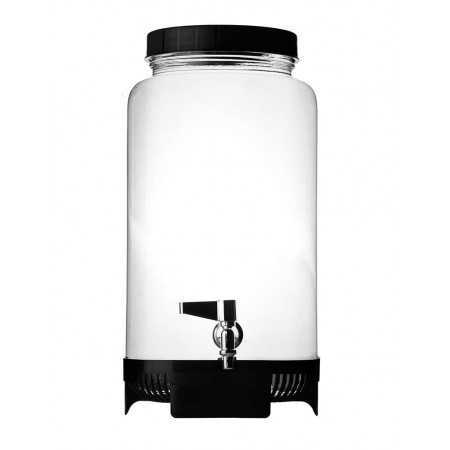 VASO IN VETRO ALIMENTA CON TAPPO E RUBINETTO CC. 7000