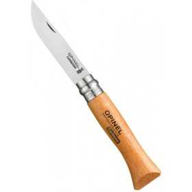 OPINEL KNIFE CARBON STEEL BLADE BEECH HANDLE N. 6
