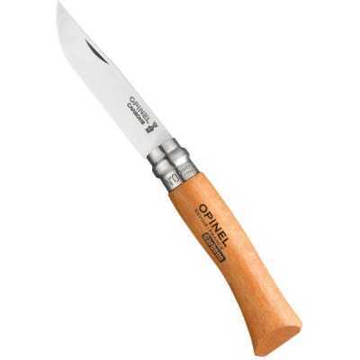 OPINEL KNIFE CARBON STEEL BLADE BEECH HANDLE N. 7