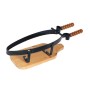 PANETTA STRINGI PORTA PROSCIUTTO IN METALLO CON BASE IN LEGNO
