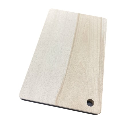 PANETTA TAGLIERE LEGNO DI FAGGIO UNIPEZZO CON FORO CM. 30x20x2,2