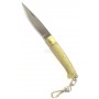 COLTELLO PATTADA RUJU LAMA INOX CON PORTACHIAVI CM. 14 