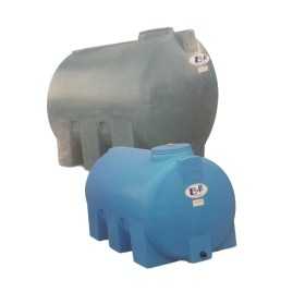 Serbatoio Acqua Cisterna in Polietilene Cilindrico Orizzontale Grigio cm. 117x78x89h. lt. 500