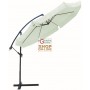 WHITE ALU-BANANA UMBRELLA WITH DECENTRALIZATION MT. 3.5